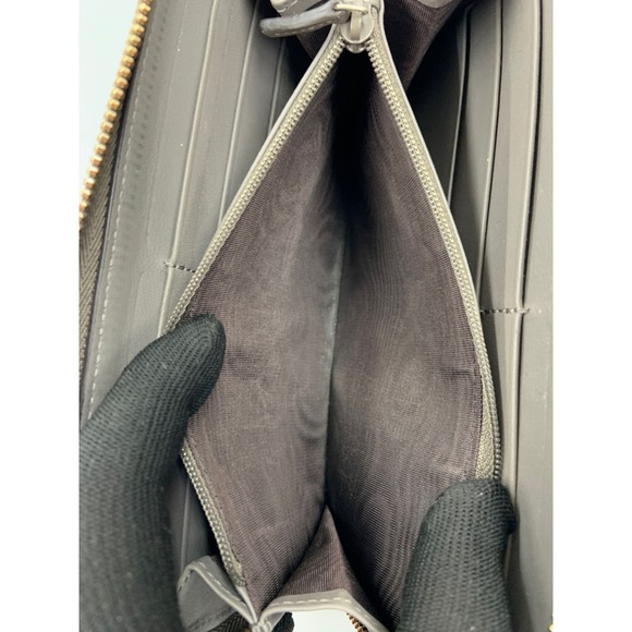 Gucci Guccissima Zip Around Long Wallet Gray - Picture 6 of 7